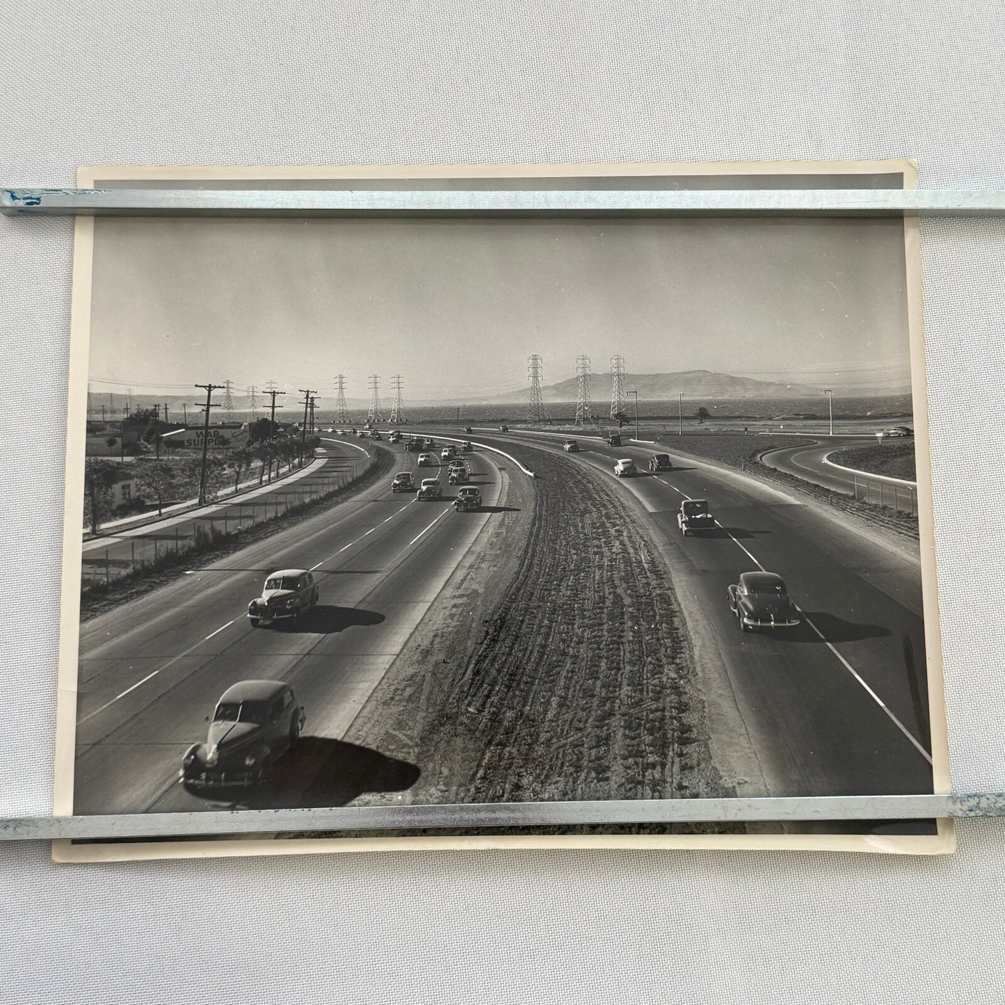 Vintage Cars on California Highway Photo Photograph Print Associated Press