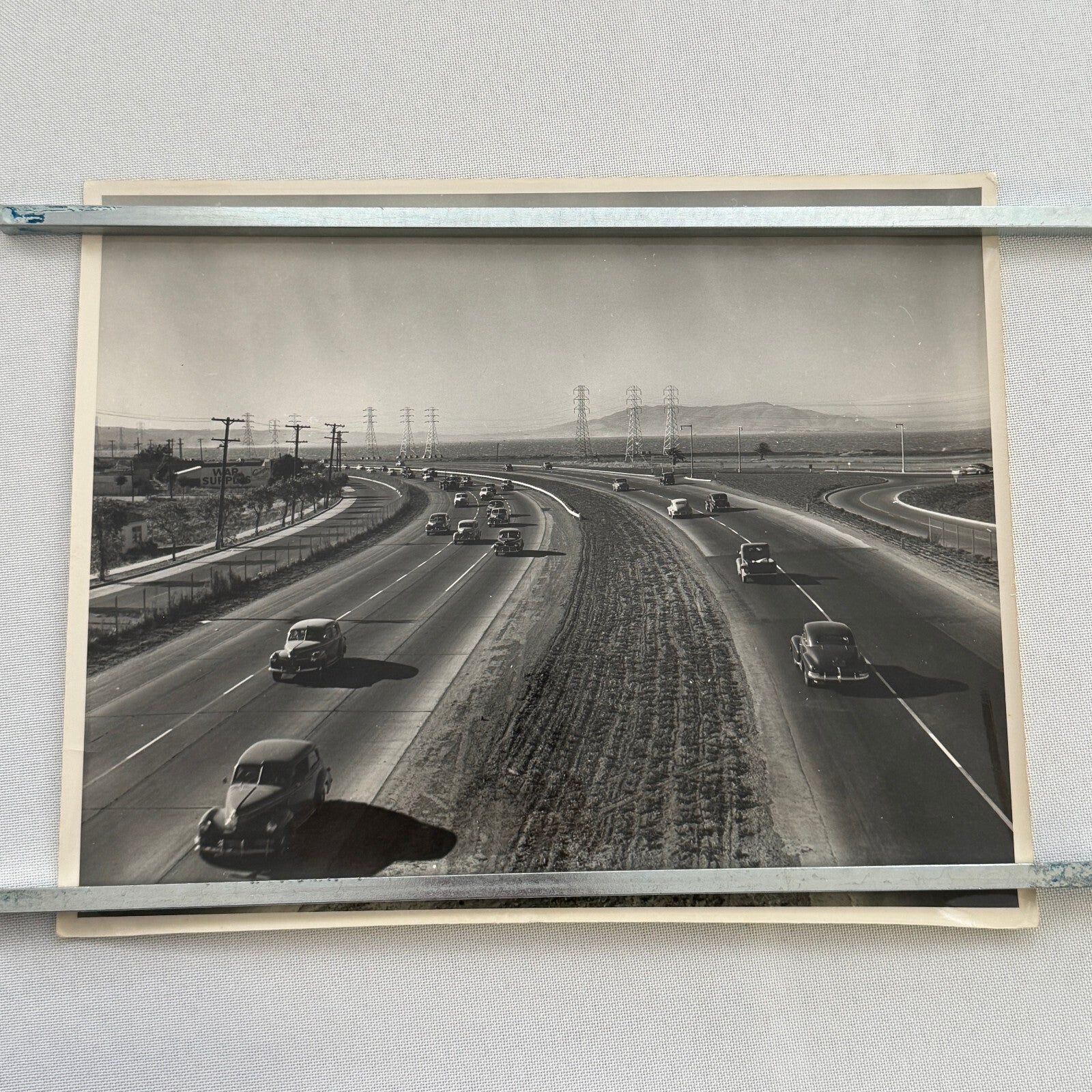 Vintage Cars on California Highway Photo Photograph Print Associated Press