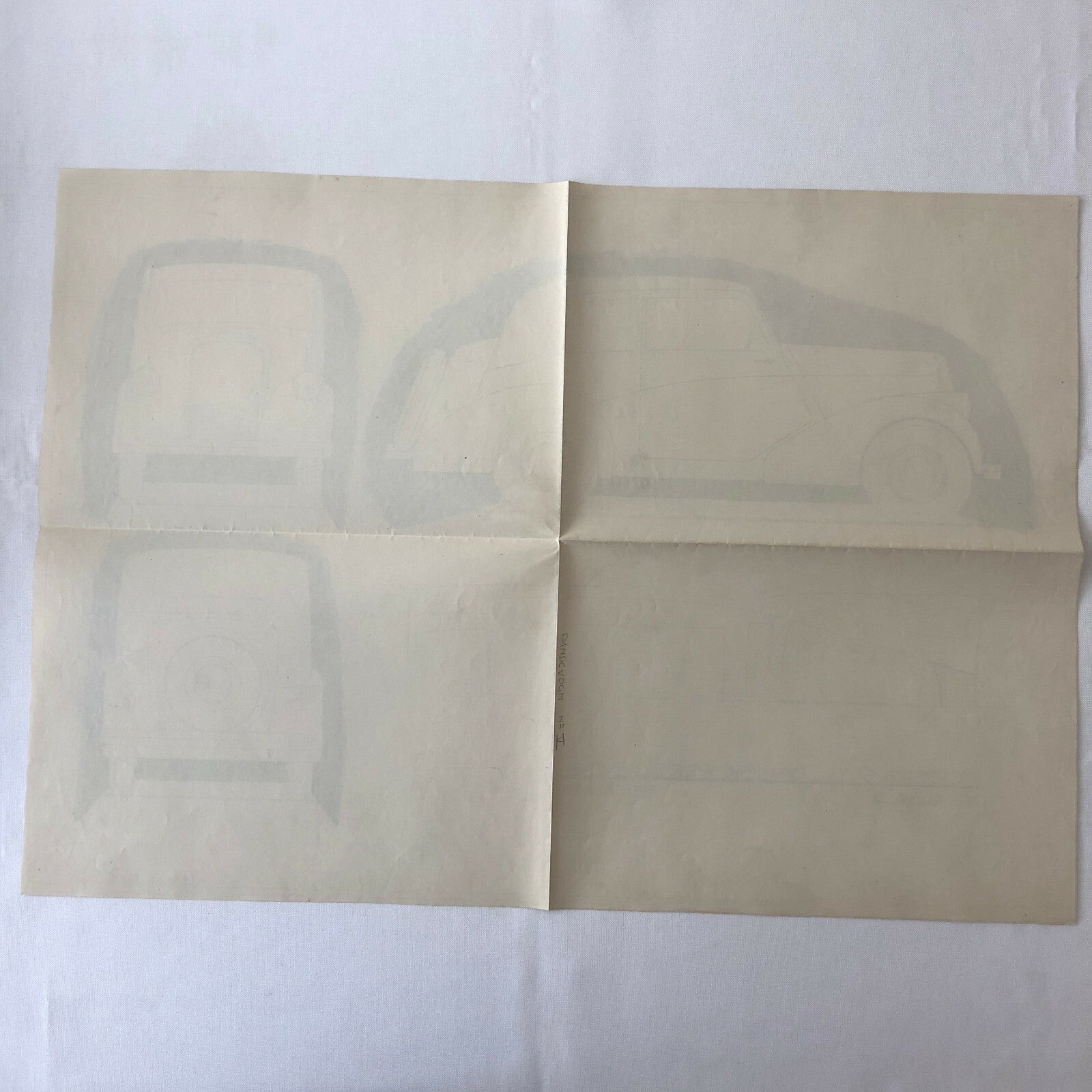 1934 Coachbuilder Car Design Blueprint Rendering Blue Print Coupe 