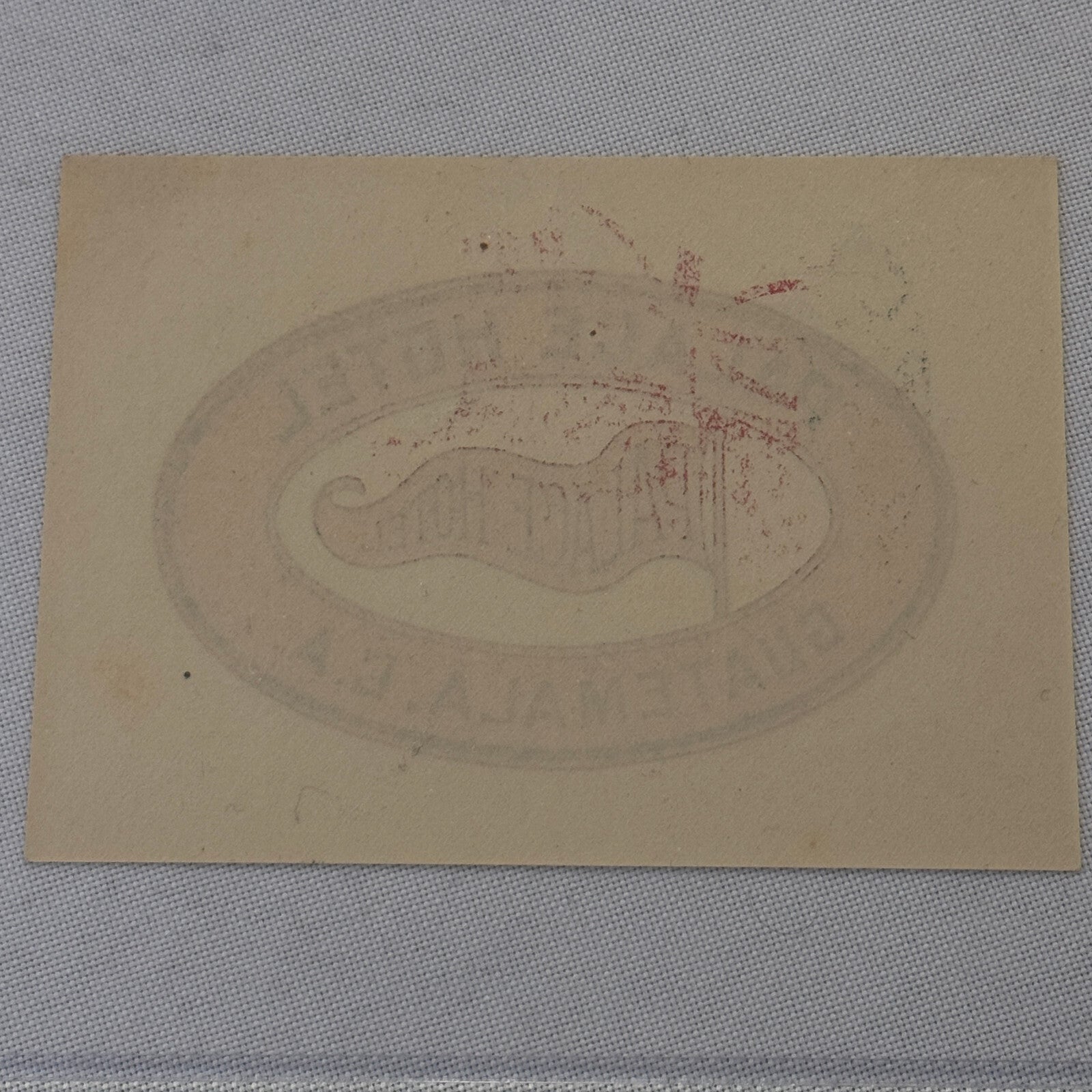 Vintage Hotel Travel Label Palace Hotel Guatemala