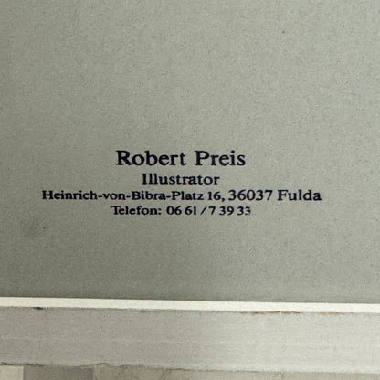 1963 Rolls Royce Phantom V Car Illustration Art Drawing Vintage Miniature