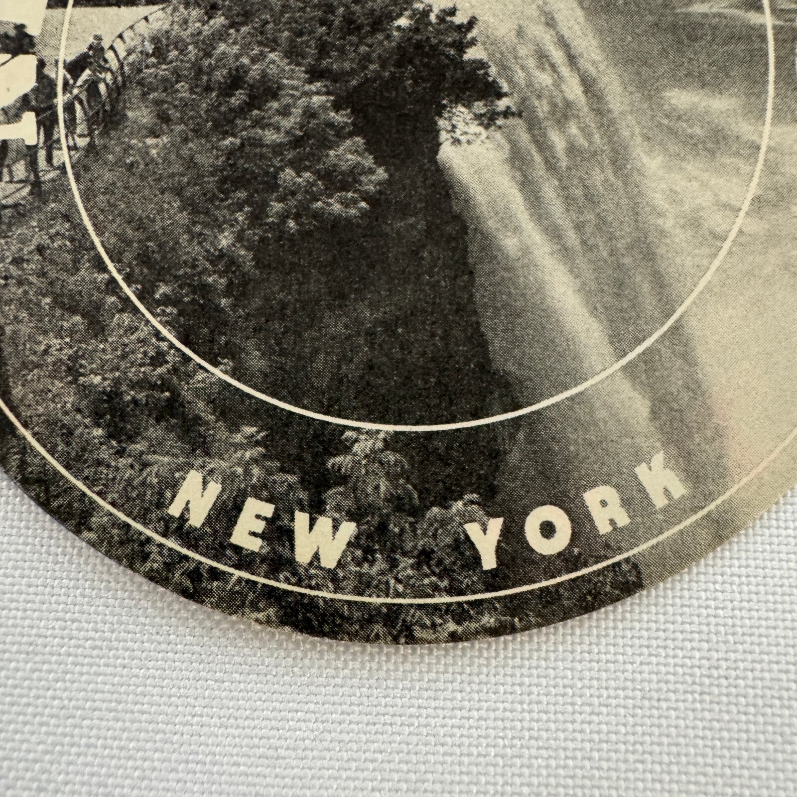 Vintage Travel Luggage Label Niagara Falls New York NY Souvenir