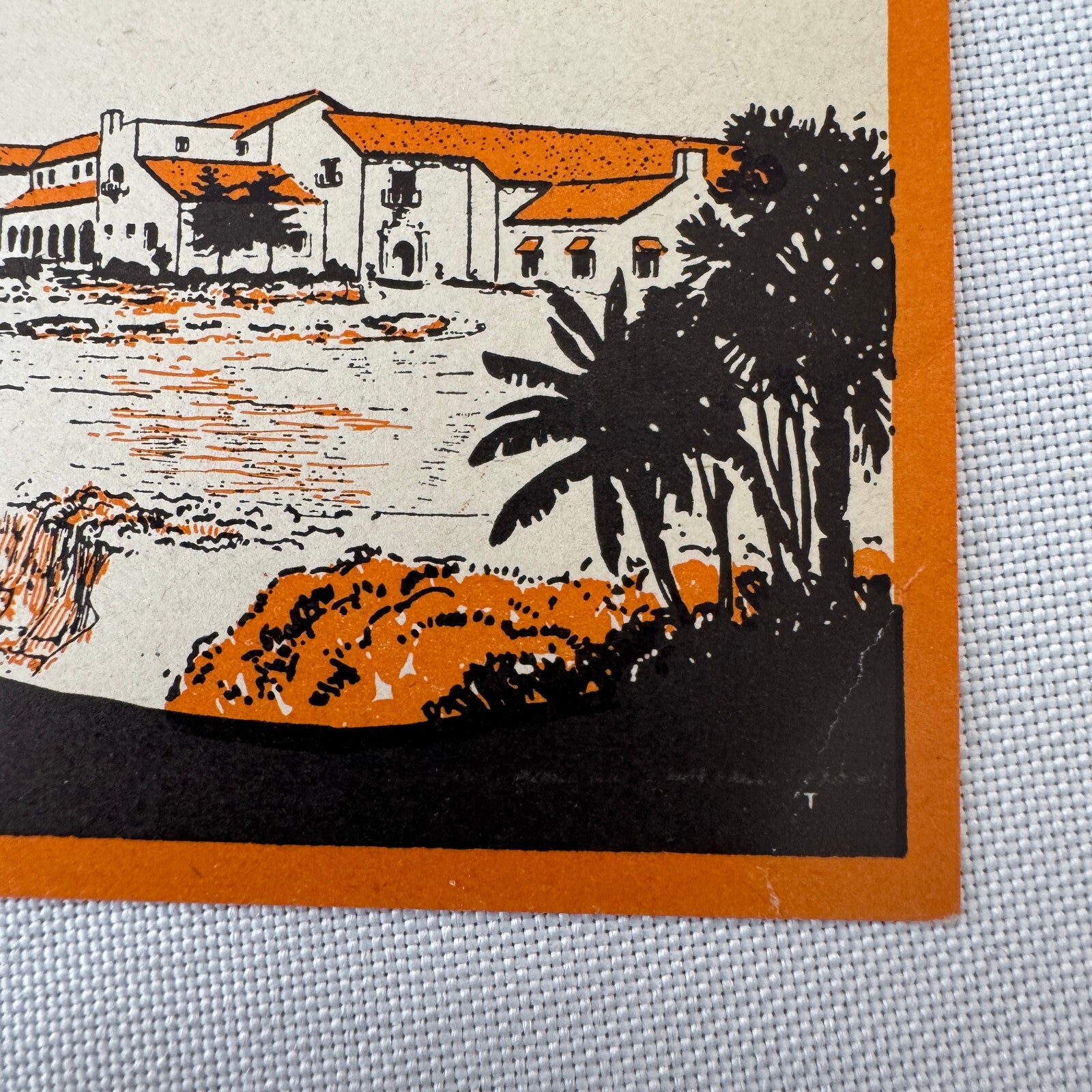 Vintage Hotel Travel Luggage Label Hotel Casa de Manana La Jolla California CA