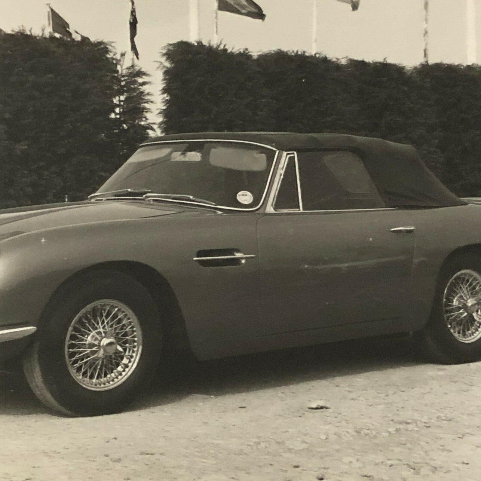 Vintage 1967 Aston Martin Volante Convertible Car Photo Photograph Print