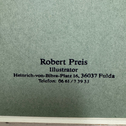 1939 Horch 853 A Special Roadster Illustration Art Drawing Vintage Miniature