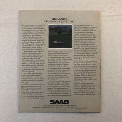 1979 Saab 900 Car Automobile Sales Brochure Catalog 900 GLi EMS GLE Turbo