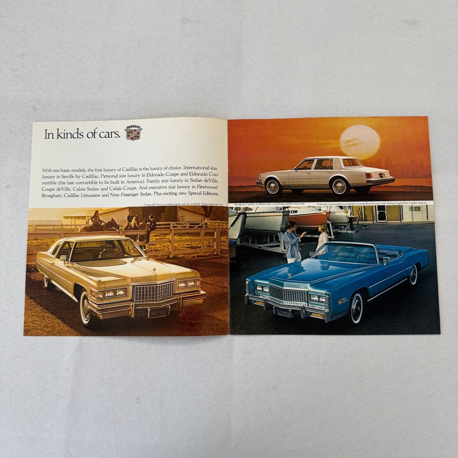 1976 Cadillac Car Sales Brochure Catalog Coupe deVille Seville Eldorado Brougham