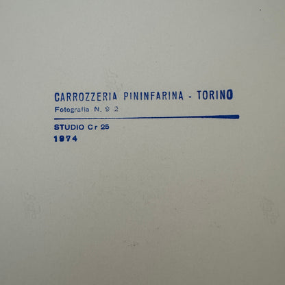 1974 Ferrari CR25 Concept Car Pininfarina Factory Press Photo Photograph Vintage