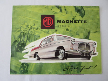 Vintage MG Magnette Mark III Sales Brochure Catalog Vintage Car Advertising 