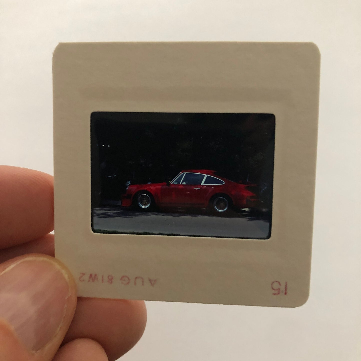 Porsche 911 Car 35mm Photo Slide Vintage 1981