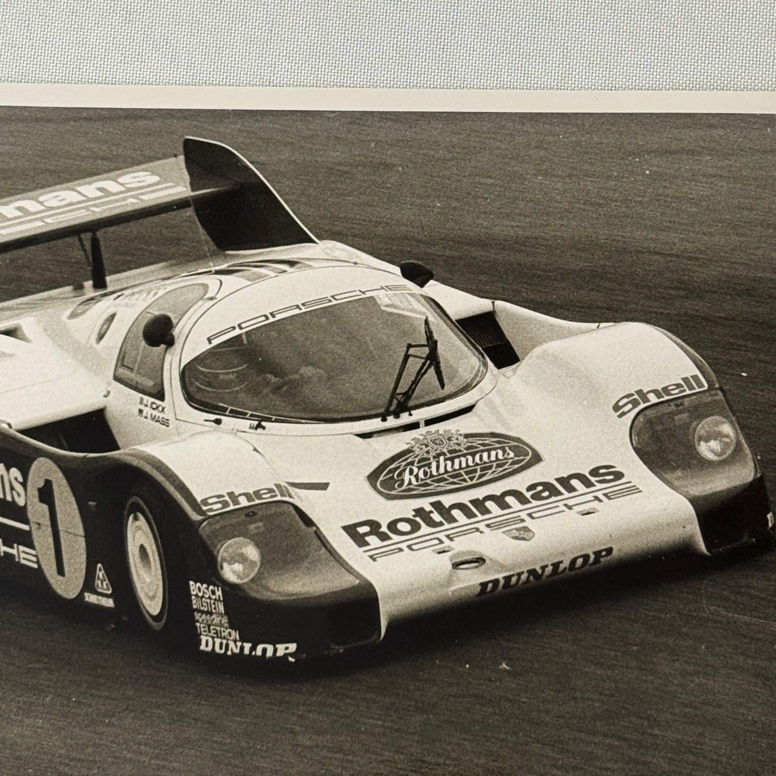 Porsche 956 Rothmans Racing Race Car Photo Photograph Print Vintage Monza 1983