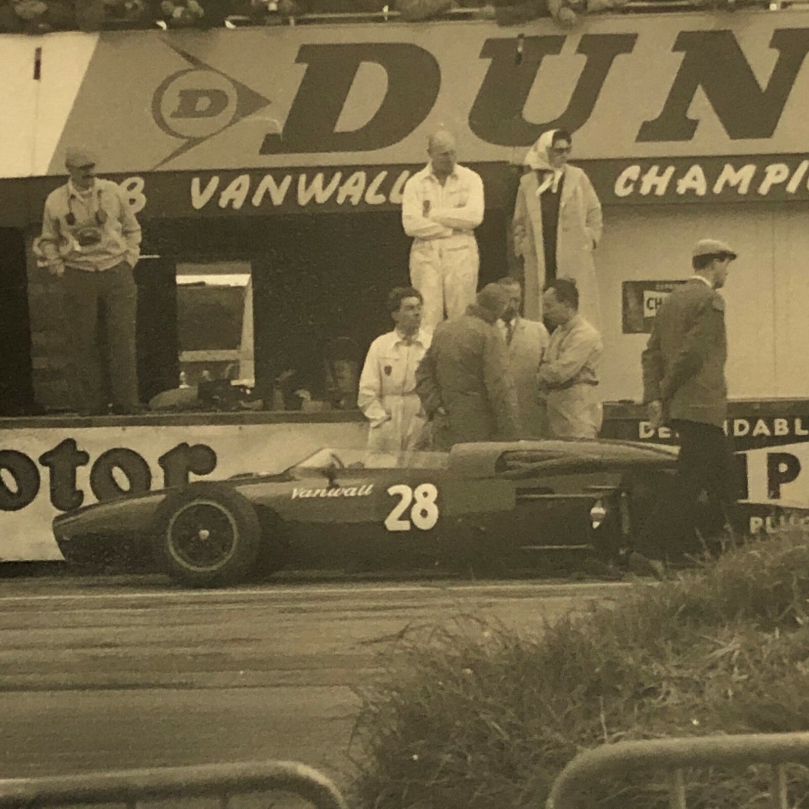 Vintage Car Racing Photo Photograph Print - Silverstone Race Track 