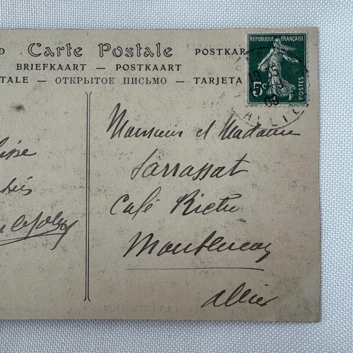 Vintage Zeppelin Airship Dirigible Postcard Post Card French