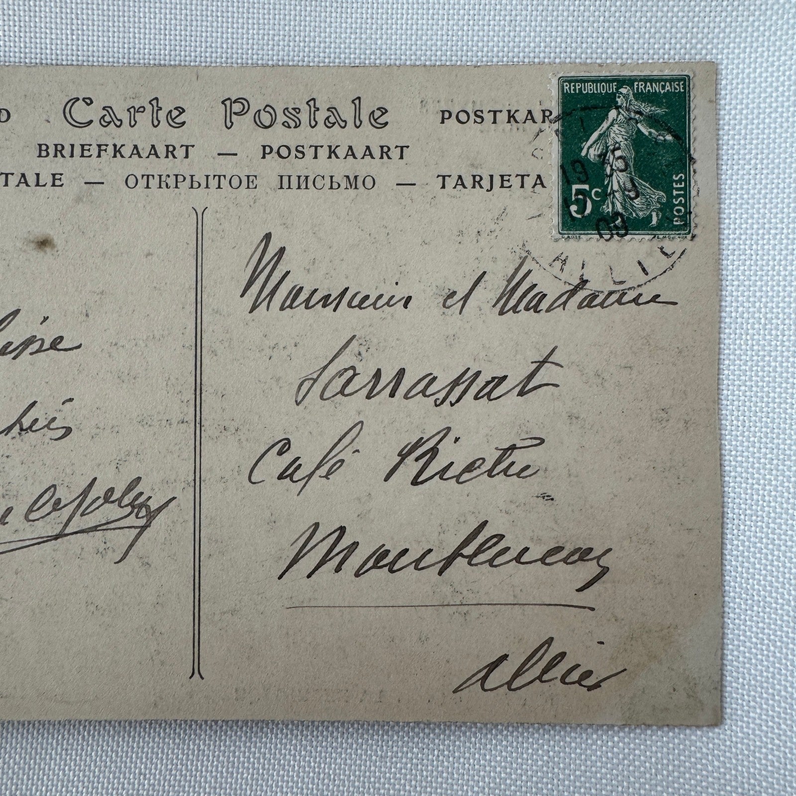 Vintage Zeppelin Airship Dirigible Postcard Post Card French