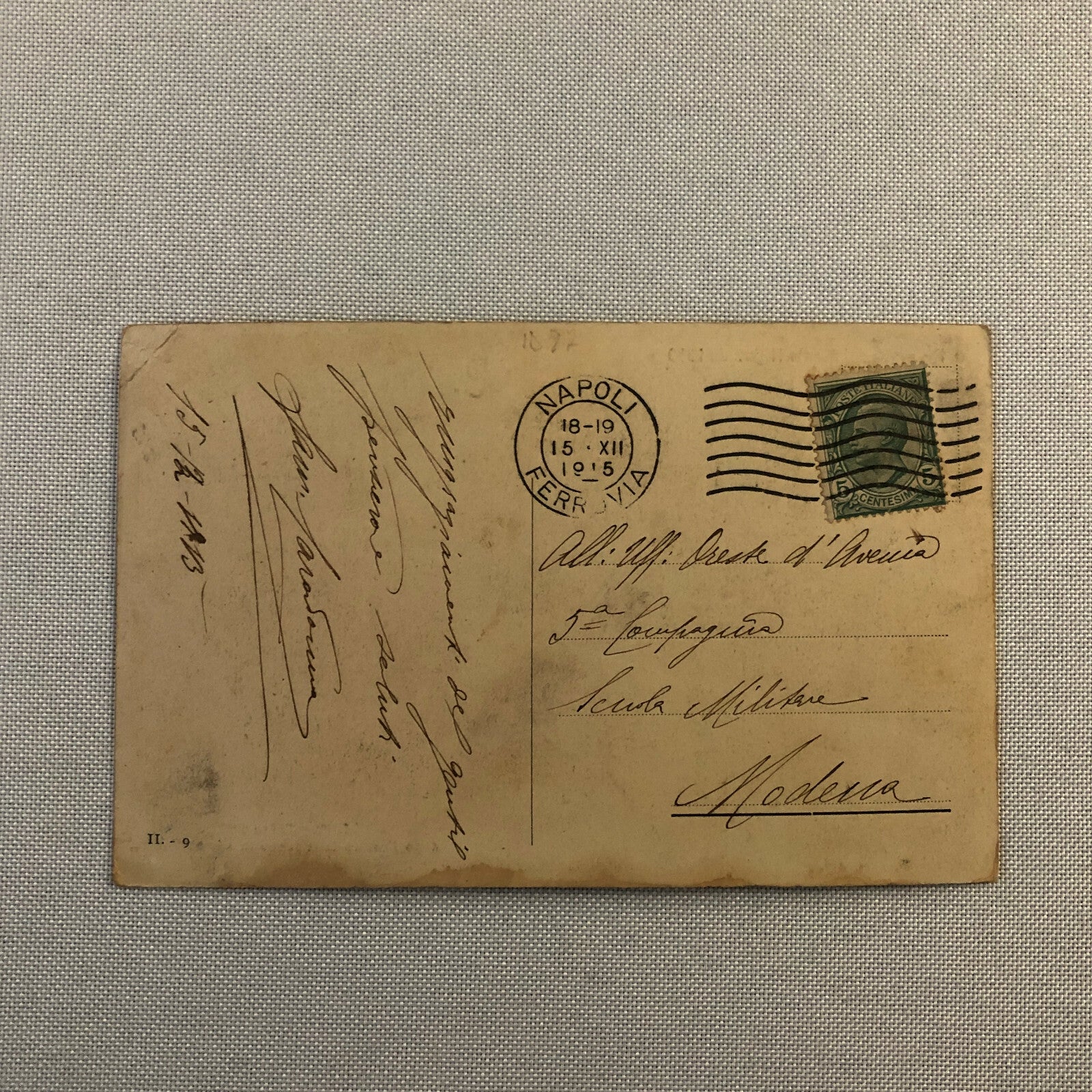 Antique 1910 Italian Racing Car Postcard Post Card Automobile Spa 1915 Stamp 