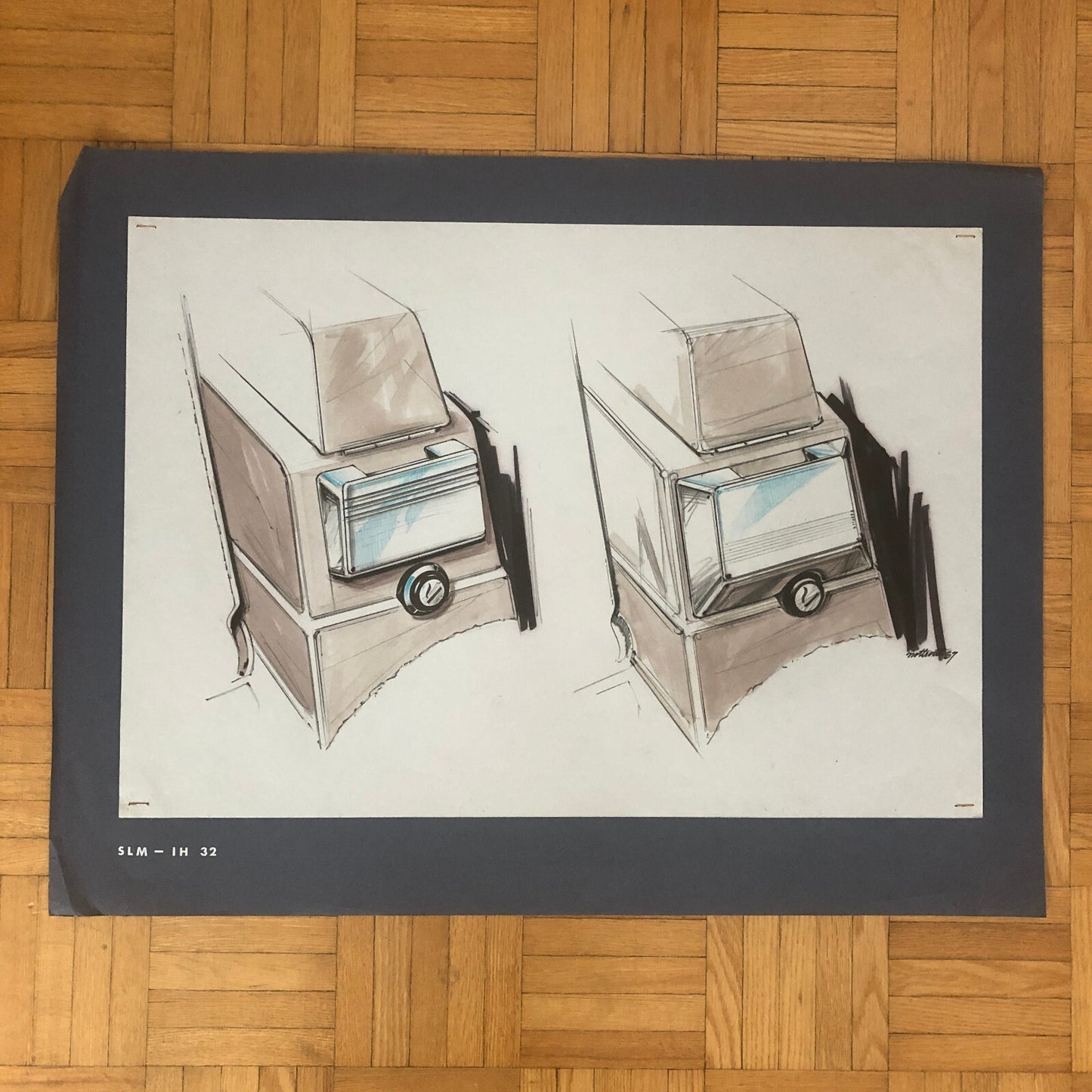 Vintage 1960s Ford Concept Car Design Sketches Lot of 10 Interior Illustrations