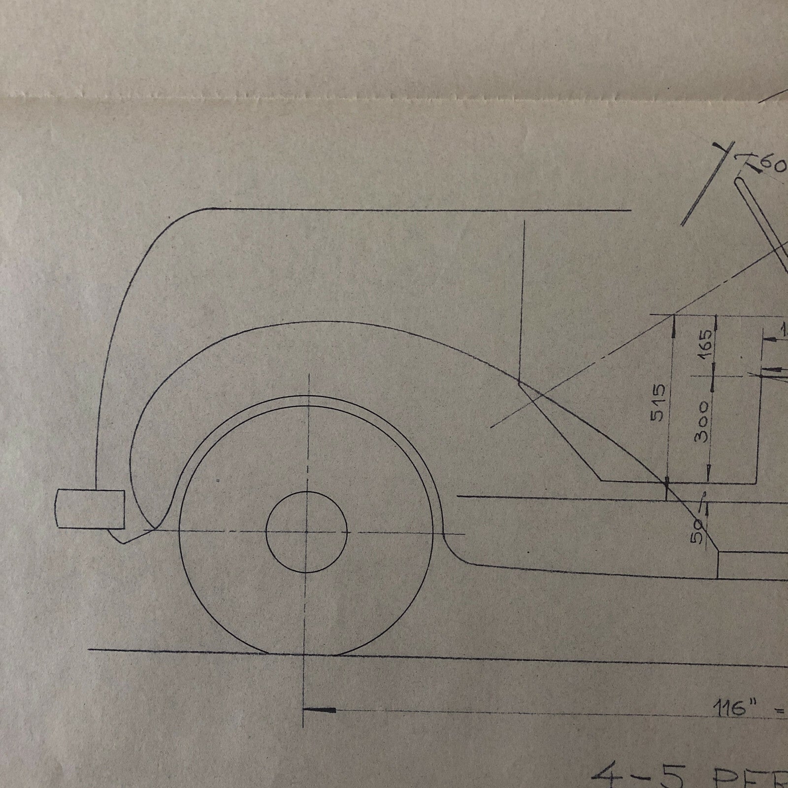 1936 Coachbuilder Car Design Blueprint Rendering Blue Print Coupe
