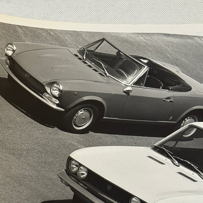 FIat 124 Sport Coupe and Spider Car Factory Press Photo Photograph Print Vintage