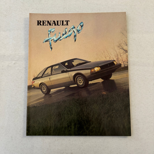 1982 Renault Fuego Car Sales Brochure Catalog Advertising Vintage