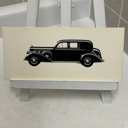 1937 Pierce Arrow Formal Sedan Car Illustration Art Drawing Vintage Miniature