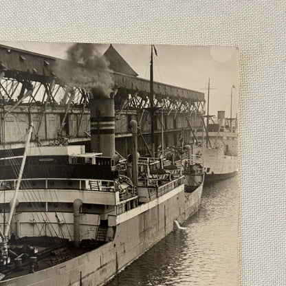 Vintage Ship Boat Photo Photograph Print Steamer Idefjord Montreal June 1931