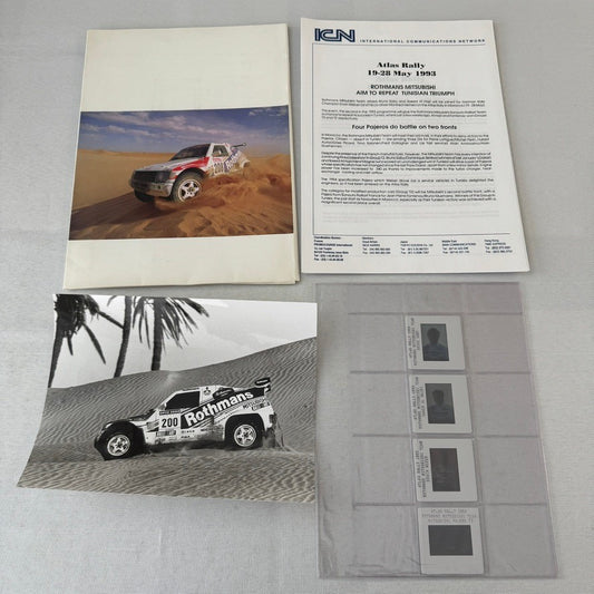 Rothmans Mitsubishi Pajero Rally Rallye Racing Press Kit 1993 Atlas Rally Photo