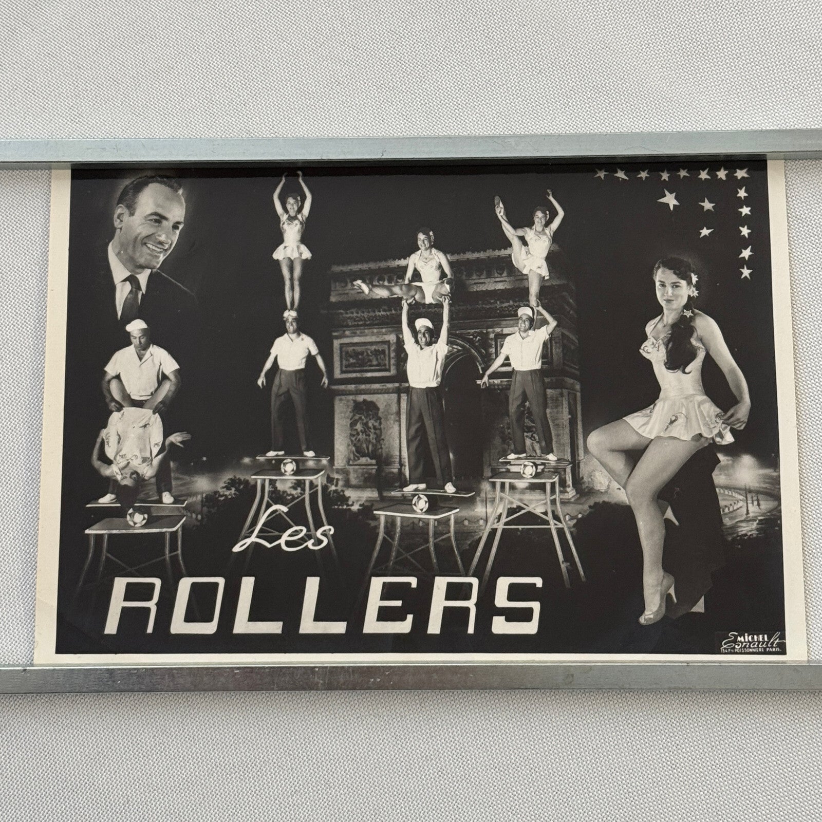 Vintage Circus Acrobat Balancing Act Photo Photograph Print Les Rollers