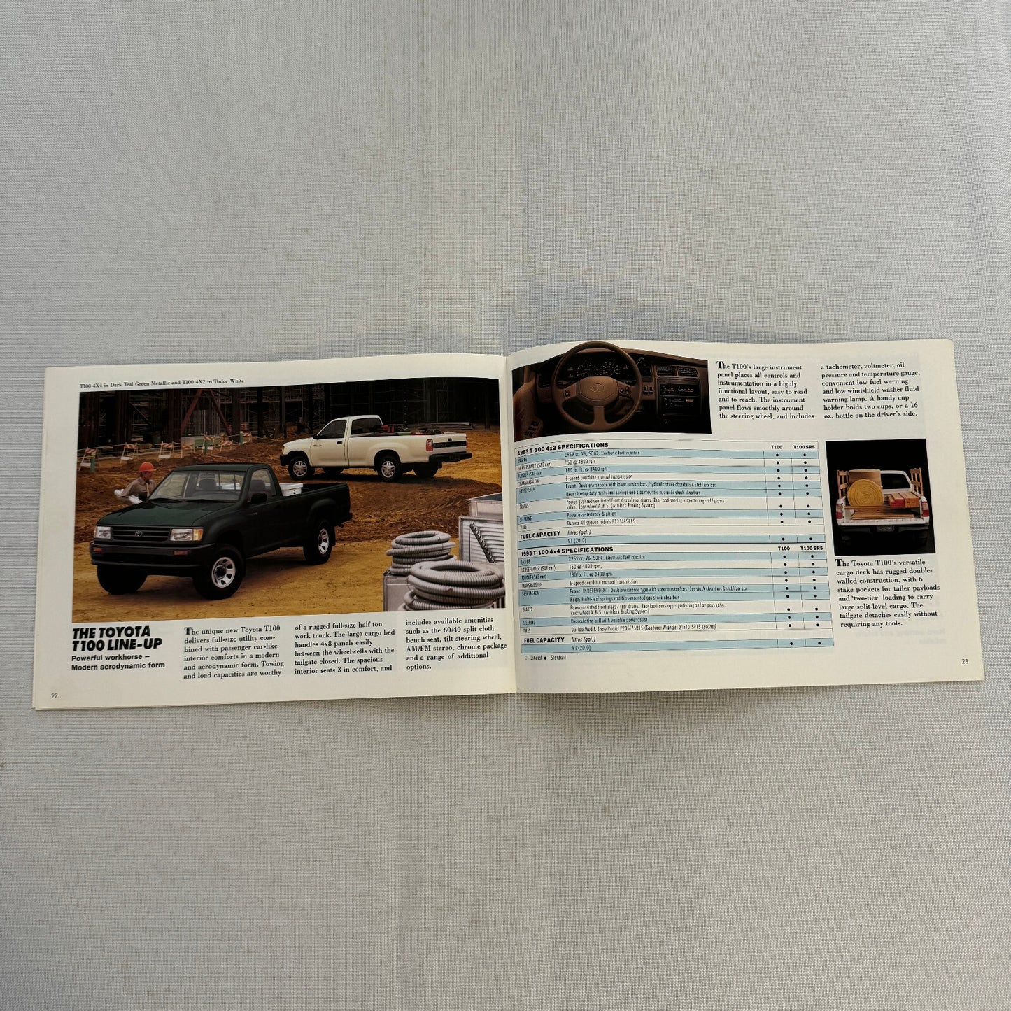 1993 Toyota Sales Brochure Catalog Previa Paseo MR2 Celica 4Runner T100 Pickup