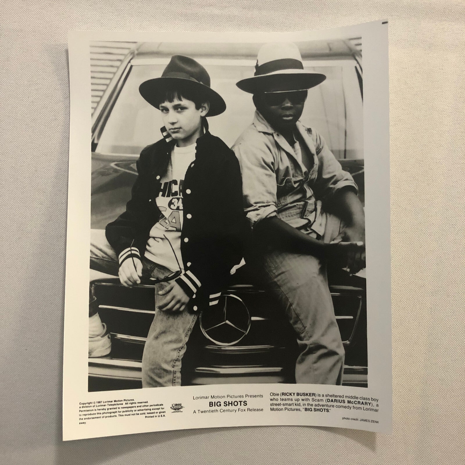 Big Shots Movie Press Photo Photograph Film 1987 Mercedes Benz Car