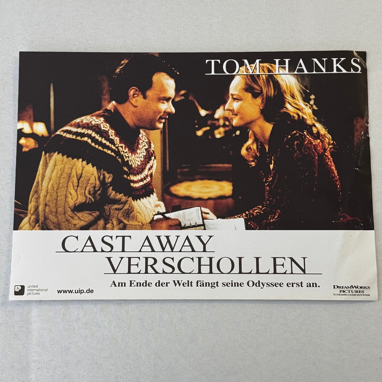 Vintage Movie Lobby Card Poster Lot Cast Away Verschollen GERMAN Tom Hanks