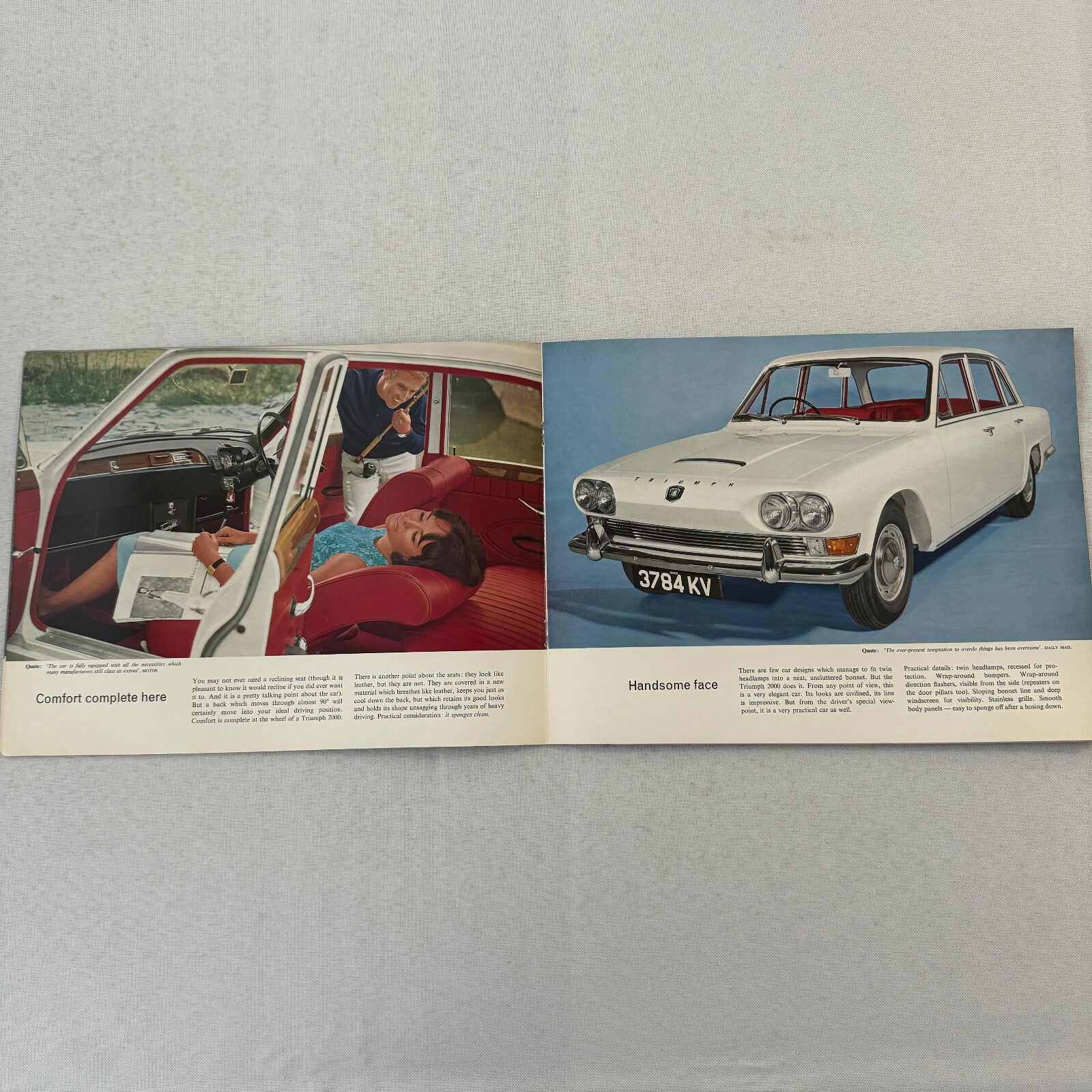 Triumph 2000 Car Sales Brochure Catalog Vintage Advertising