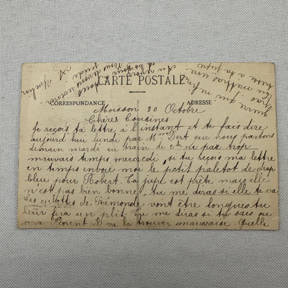 Vintage Zeppelin Airship Dirigible Hangar Building Postcard Post Card French