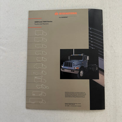 International 4000 and 7000 Series Truck Sales Brochure Catalog Advertising