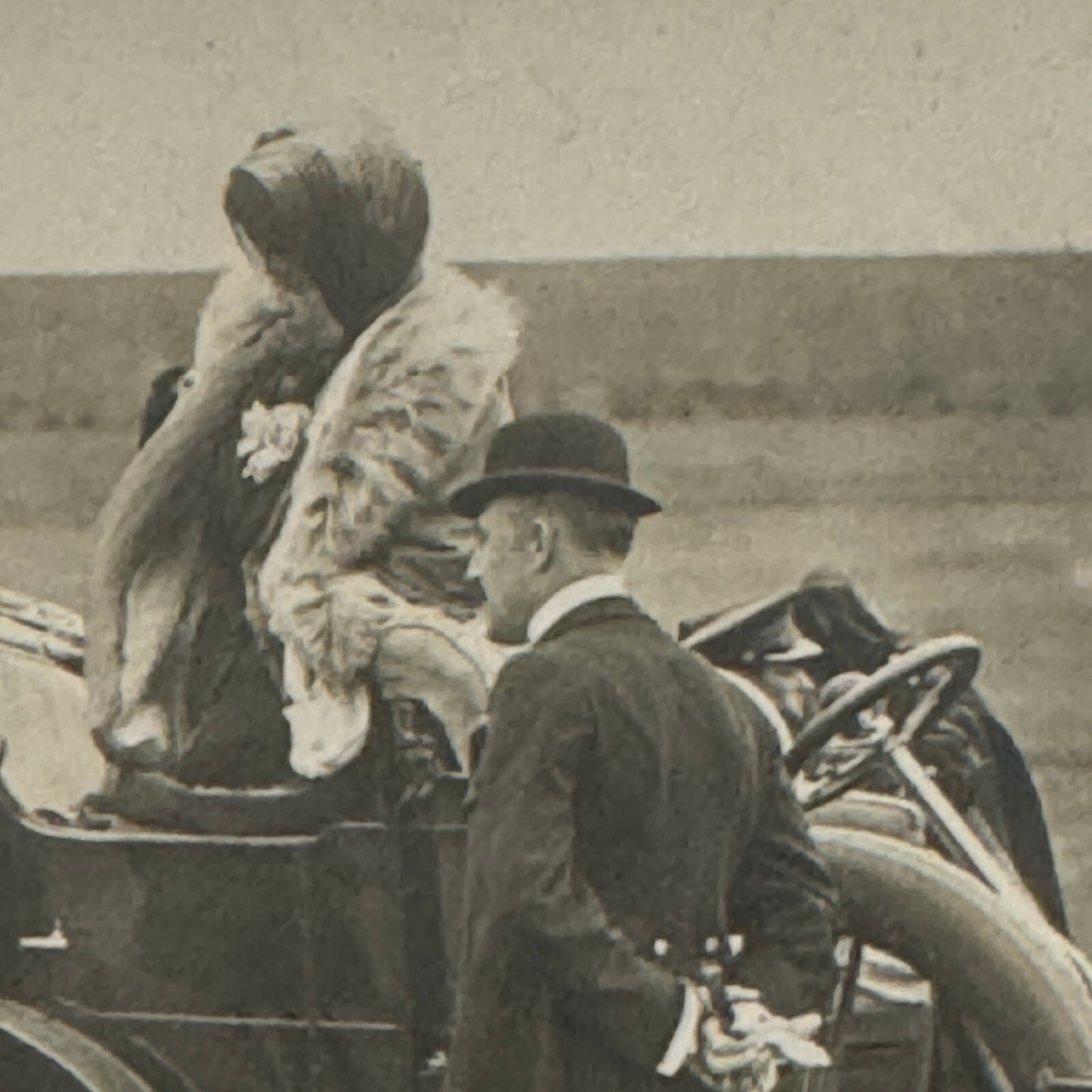 Antique Car Automobile Women Italian Real Photo Postcard RPPC Photograph