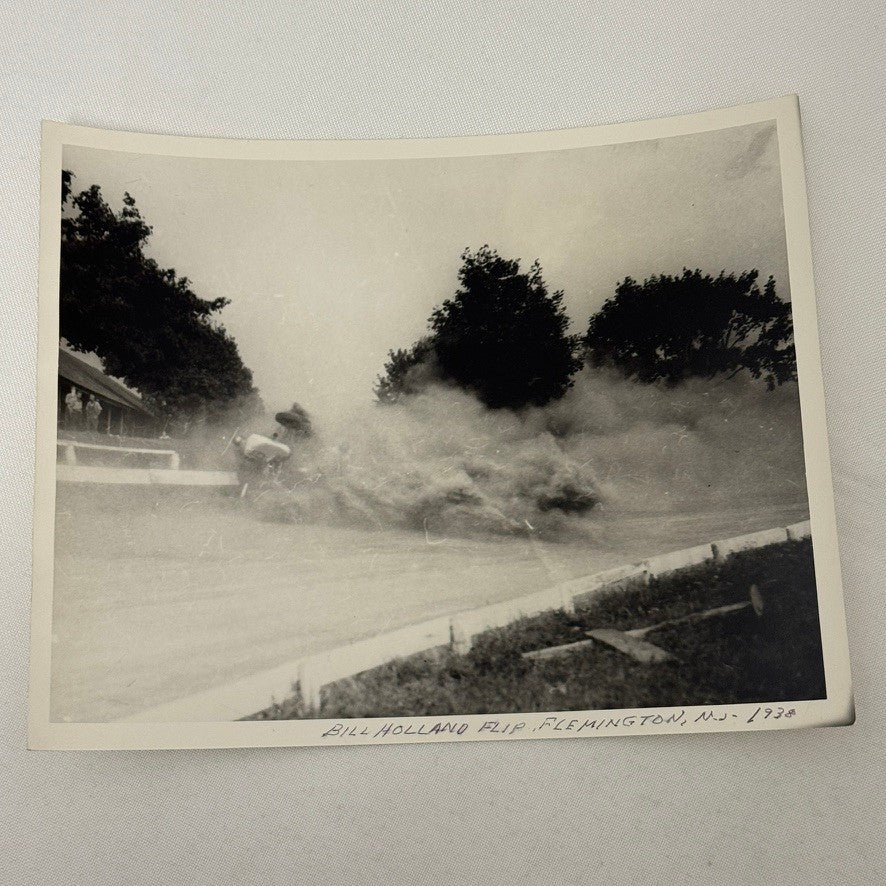 Vintage Racing Photo Bill Holland Crash Accident Wreck Flemington 1938