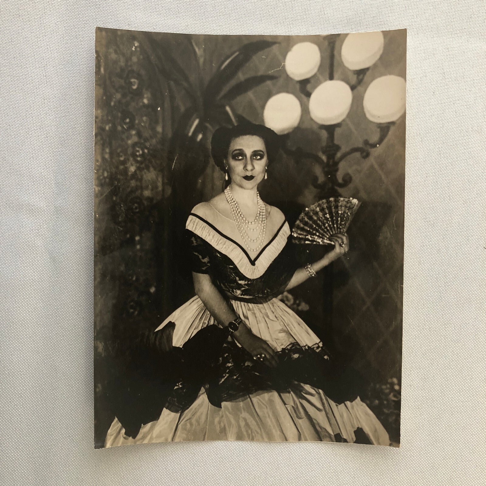 Press Photo Photograph French Stage Actress Yvonne Printemps in Costume 6x