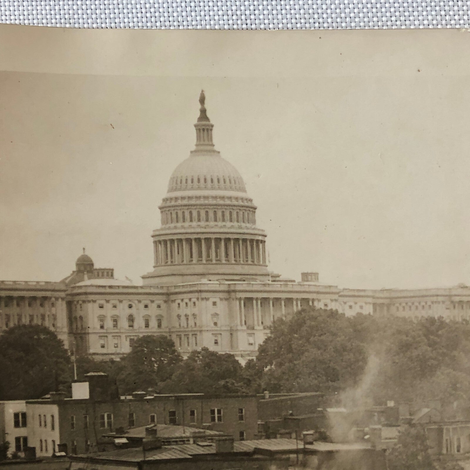 Press Photo Photograph Washington Capitol Construction Demolition 1933 Cars