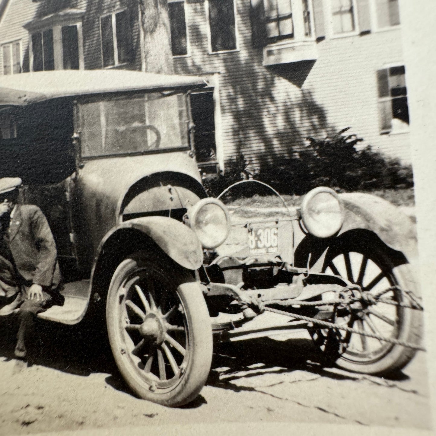 Vintage Car Photo Photograph Print Men with Automobile Snapshot