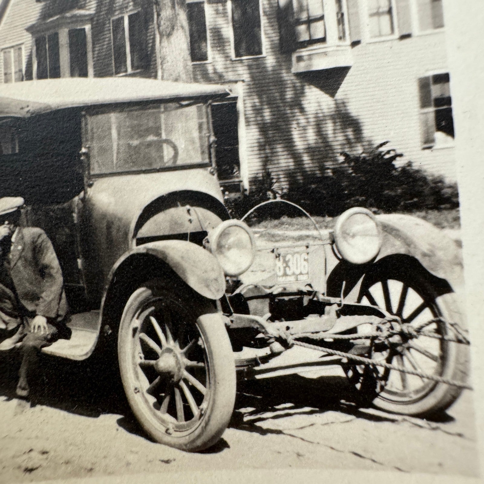 Vintage Car Photo Photograph Print Men with Automobile Snapshot