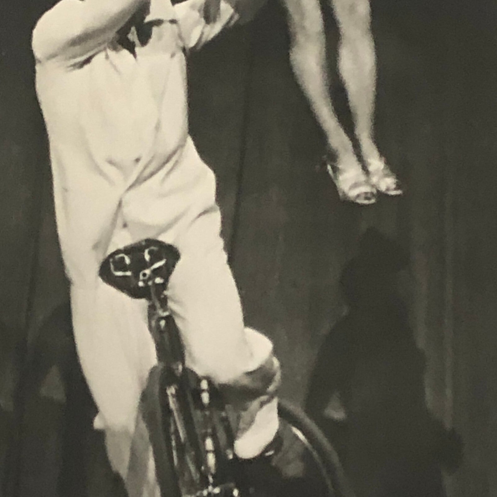 Circus Performer Bicycle Balancing Act 2 Heinkes Vintage Photo Photograph