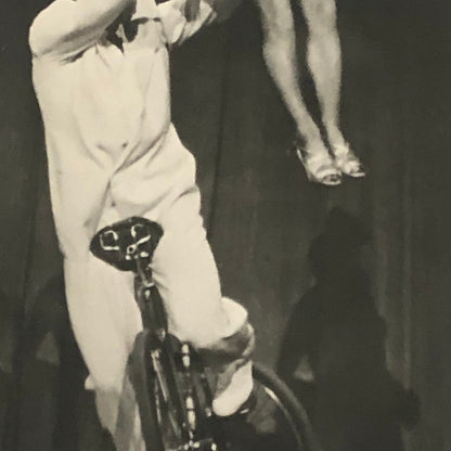 Circus Performer Bicycle Balancing Act 2 Heinkes Vintage Photo Photograph