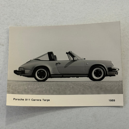 1989 Porsche 911 Carrera Targa Car Factory Press Photo Photograph