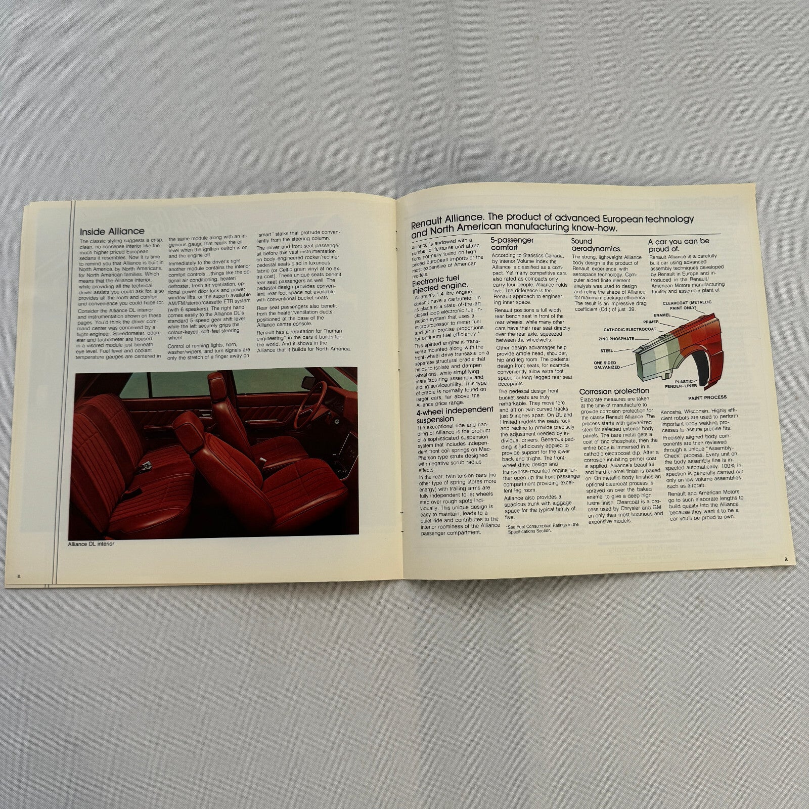 1984 Renault Alliance Car Sales Brochure Catalog Advertising Limited L DL