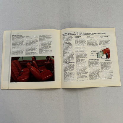 1984 Renault Alliance Car Sales Brochure Catalog Advertising Limited L DL