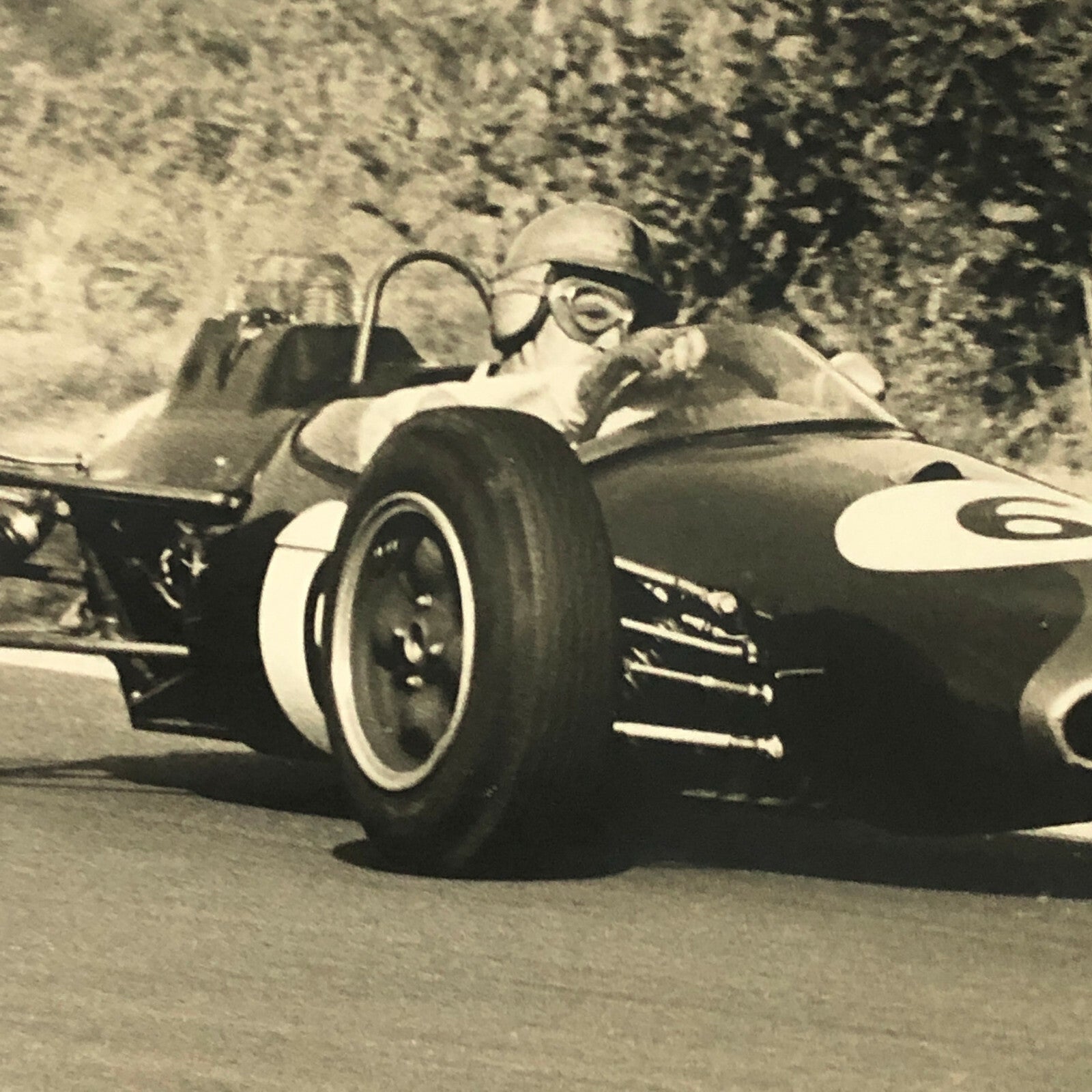 Vintage Grand Prix Racing Car Driver Photo Photograph Print 