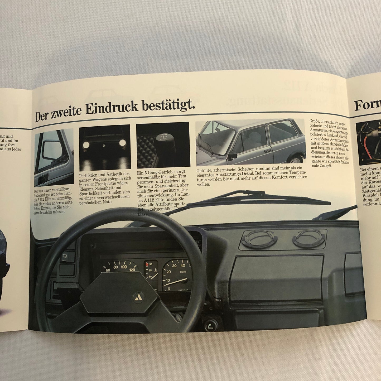 Lancia A112 Elite Car Sales Brochure Catalog Vintage GERMAN Lancia A 112