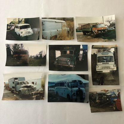 Vintage Bedford Truck Barn Find Junk Yard Parts Photo Photograph Print Lot 43x