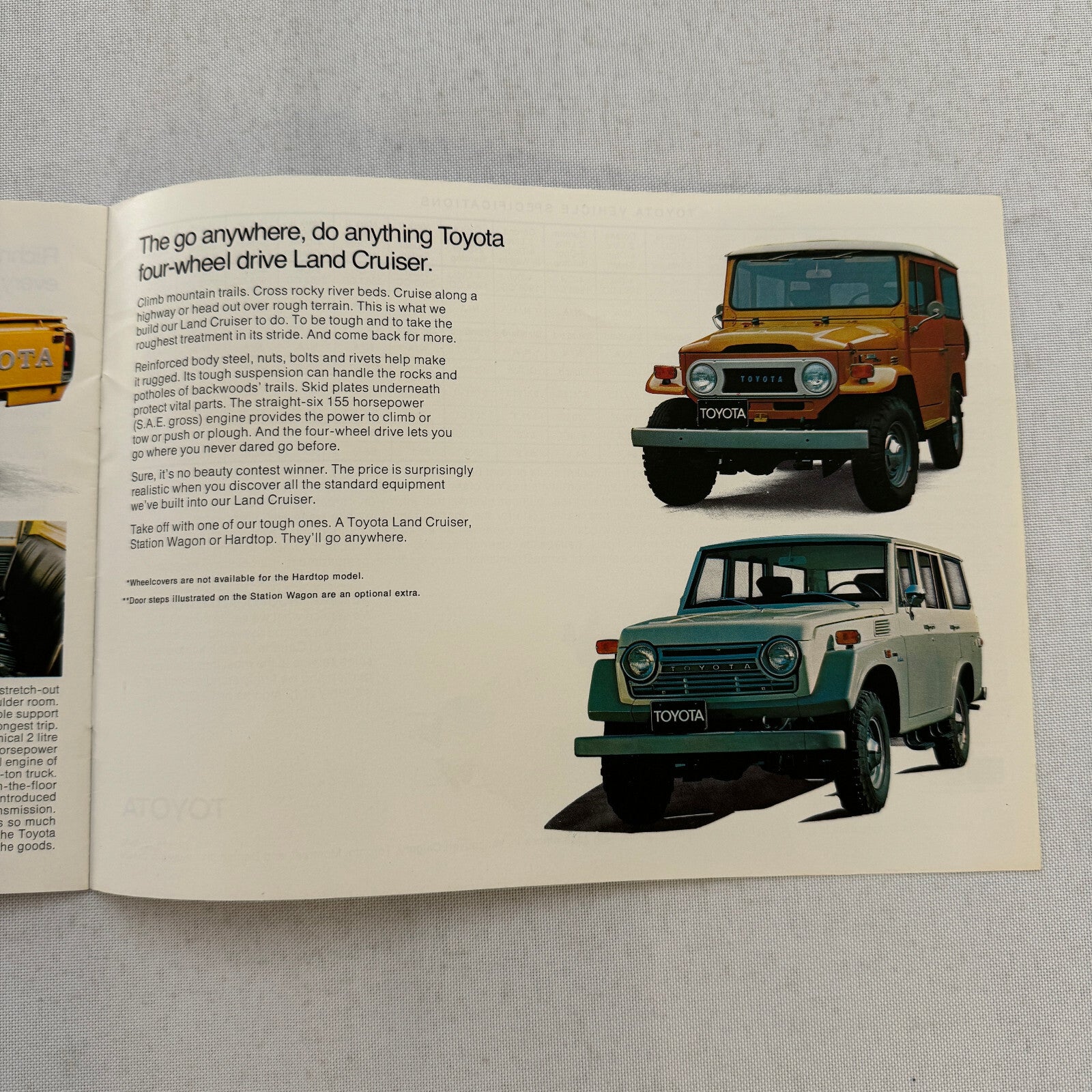 Toyota Sales Brochure Catalog Corolla Corona Celica Mark II Landcruiser Pickup +