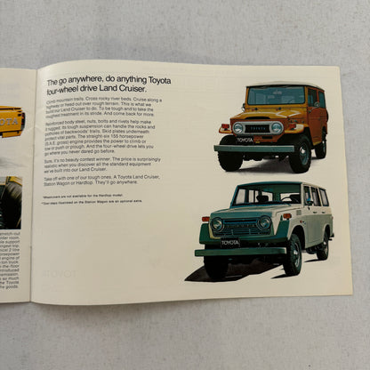 Toyota Sales Brochure Catalog Corolla Corona Celica Mark II Landcruiser Pickup +