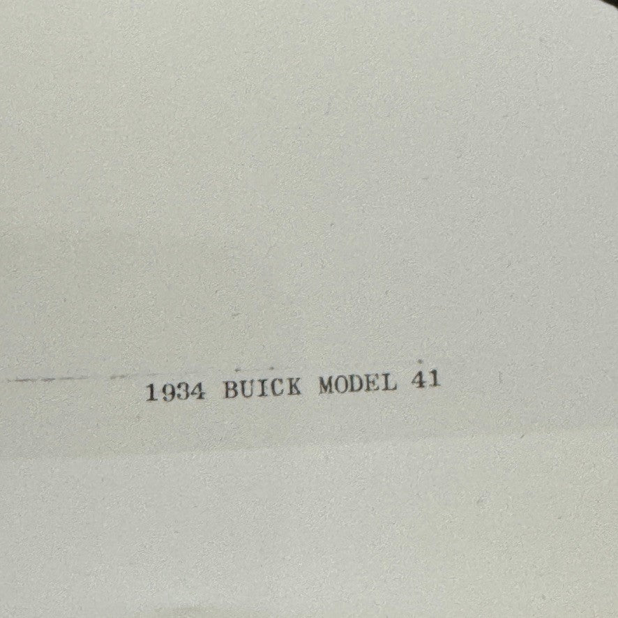 1934 Buick Model 41 Car Automobile Vintage Image Modern Print